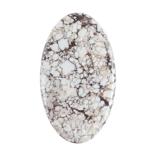 White Buffalo Gemstone - Oval Cabochon 43mm x 25mm Pkg/1