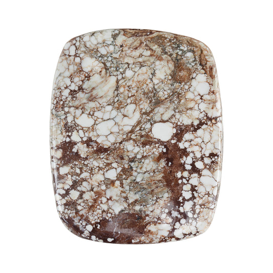 White Buffalo Gemstone - Freeform Cabochon 35mm x 28mm Pkg/1