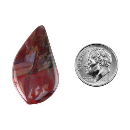 Pietersite Gemstone - Freeform Cabochon 32mm x 19mm Pkg/1 with dime
