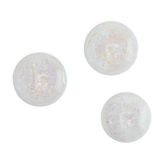 Dichroic Cabochons - White Opal - Round