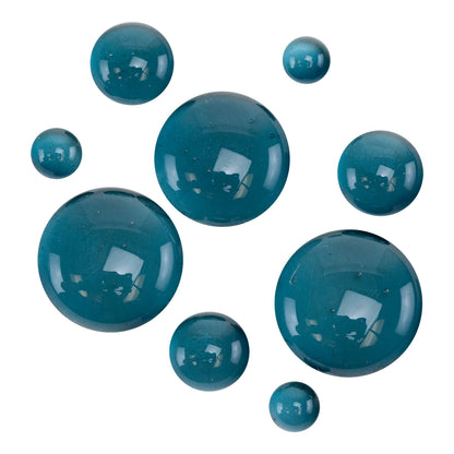 Colored Glass Cabochon - Sea Blue - Round