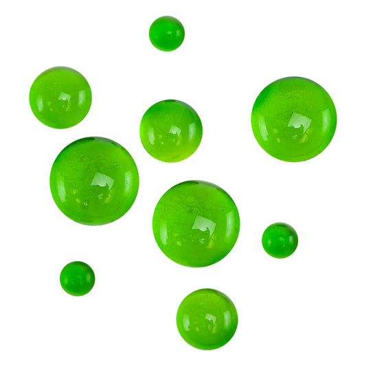 Colored Glass Cabochon - Spring Green - Round