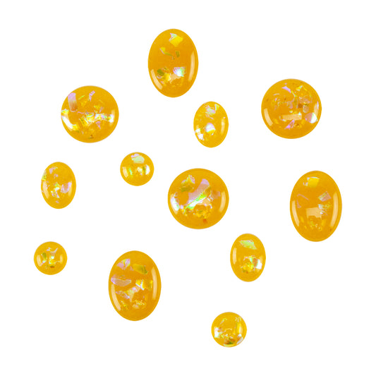 Dichroic Cabochons - Golden Honey