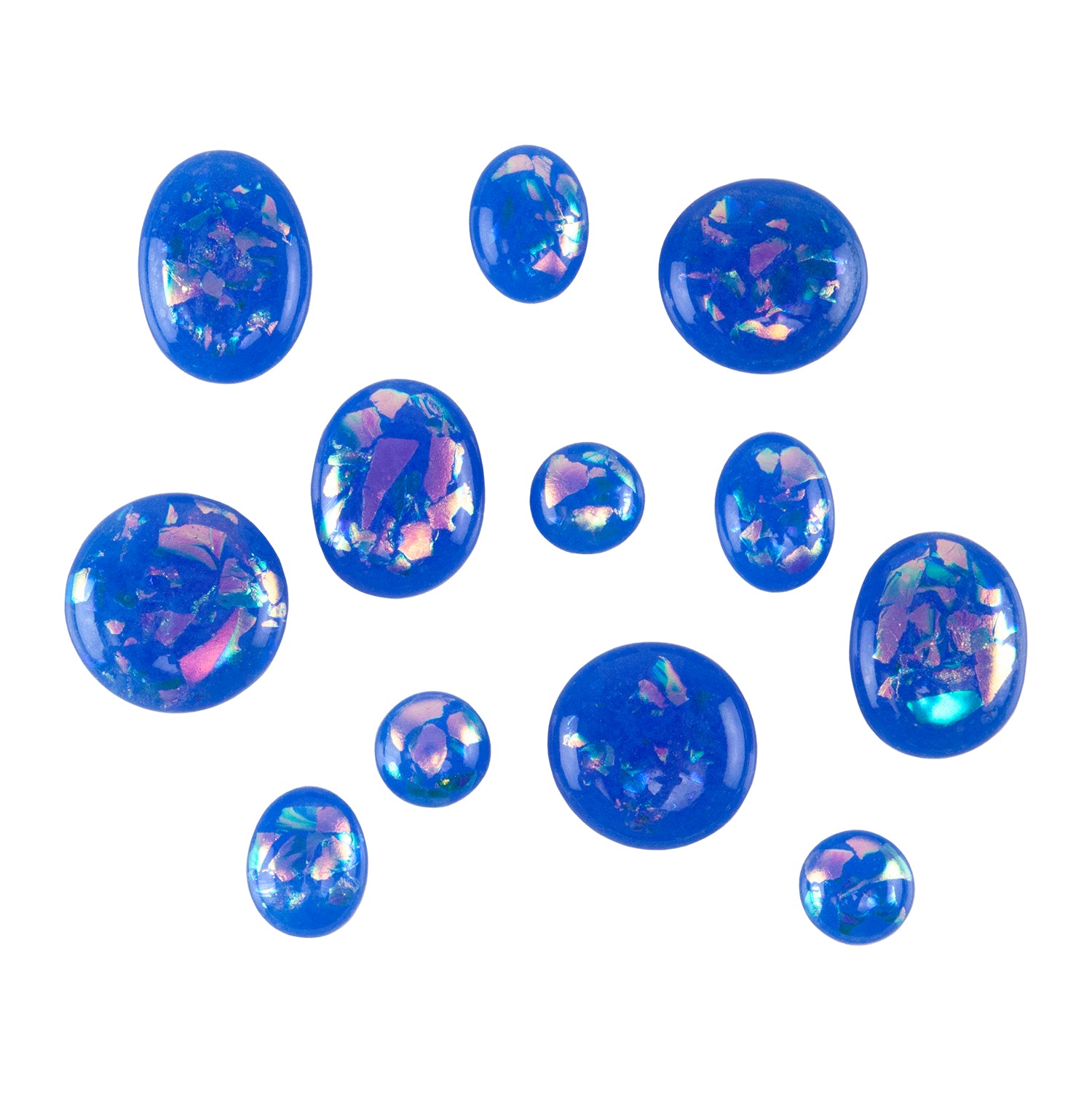 Dichroic Cabochons - Egyptian Blue Opalescent