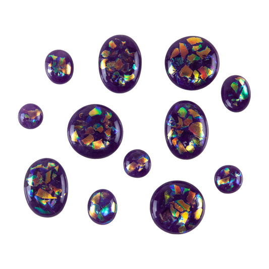 Dichroic Cabochons - Purple Opalescent