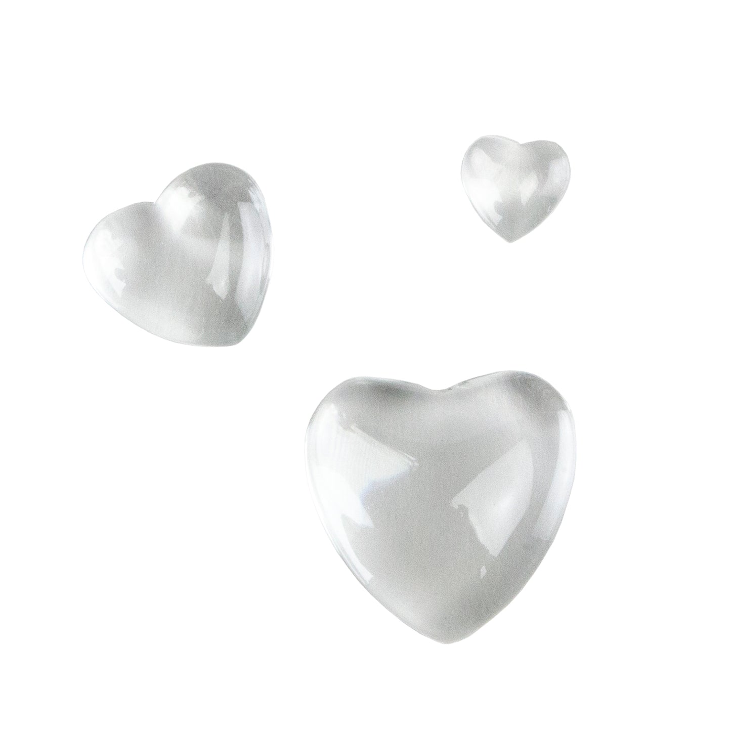 Clear Glass Cabochon - Heart