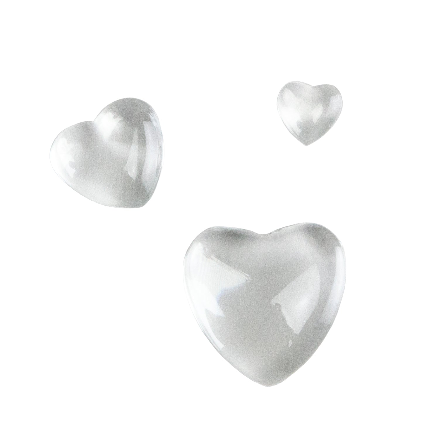 Clear Glass Cabochon - Heart