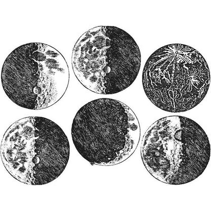 Enamel, Ceramic & Glass Decals - Moons black