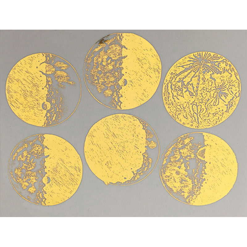 Enamel, Ceramic & Glass Decals - Moons gold