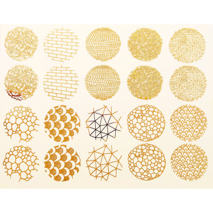 Enamel, Ceramic & Glass Decals - Circle Texture gold