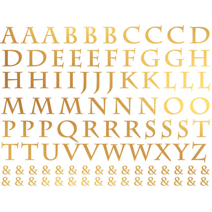 Enamel, Ceramic & Glass Decals - Medieval Alphabet gold