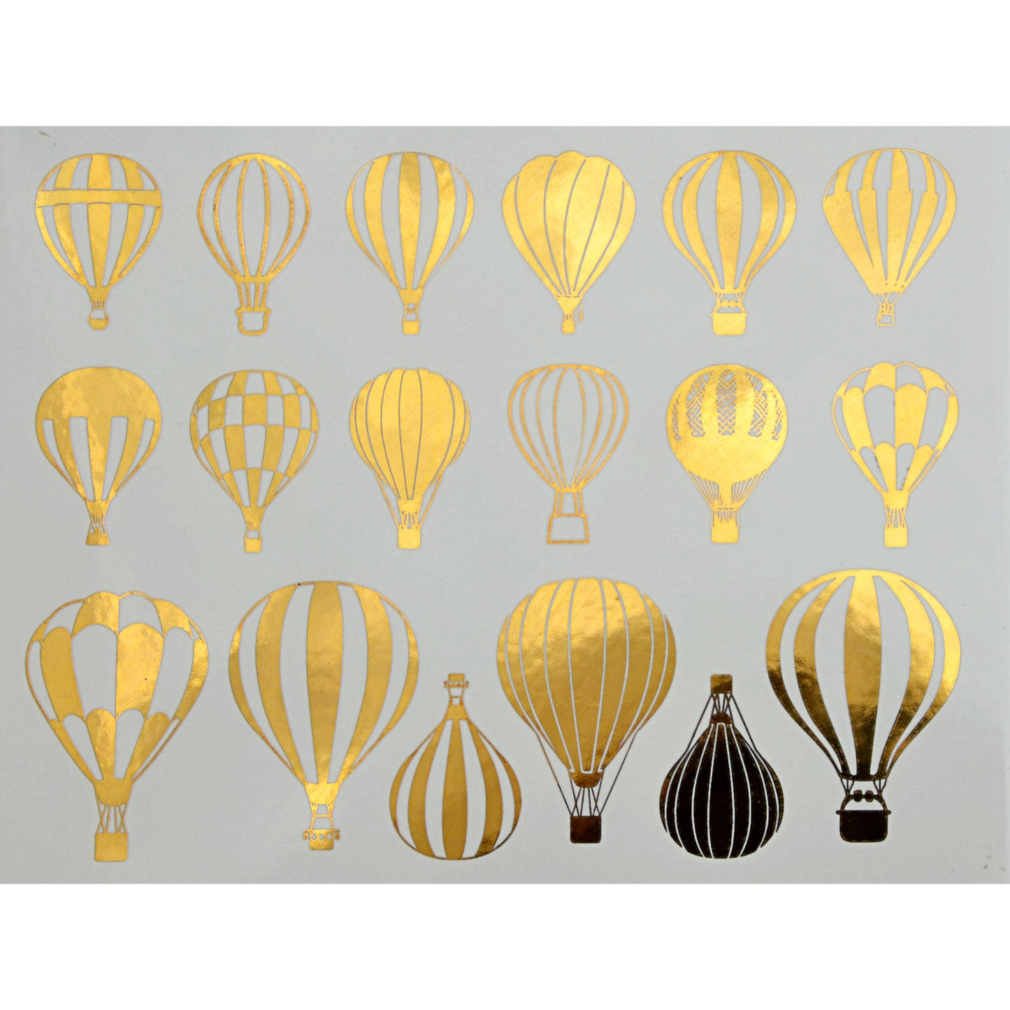 Enamel, Ceramic & Glass Decals - Hot Air Balloon gold