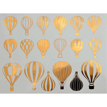 Enamel, Ceramic & Glass Decals - Hot Air Balloon copper