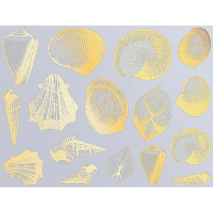 Enamel, Ceramic & Glass Decals - Seashell gold