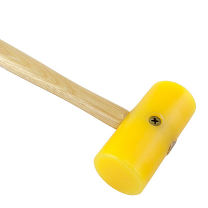 Mallet - Plastic - Weighted 4 oz

Use to minimize distortion to a struct surface. Weighted head provides more force to each blow.

This plastic head mallet is made of a non-porous material that will not mar and is easily cleaned. Excellent for applications with precious metal where marring is a problem. This seasoned hardwood handle gives the user a sure grip.