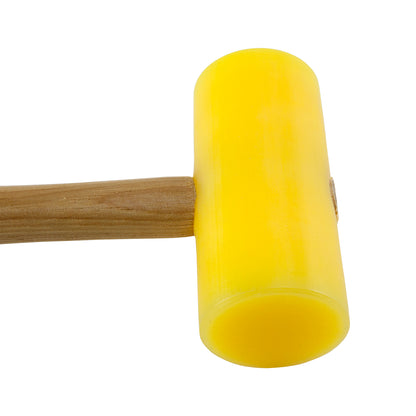 Mallet - Plastic - Weighted 4 oz

Use to minimize distortion to a struct surface. Weighted head provides more force to each blow.

This plastic head mallet is made of a non-porous material that will not mar and is easily cleaned. Excellent for applications with precious metal where marring is a problem. This seasoned hardwood handle gives the user a sure grip.