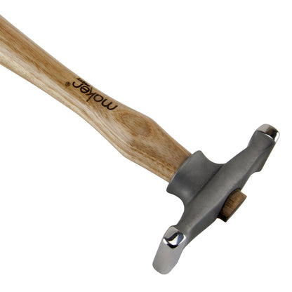 Fretz - Maker Narrow Raising Hammer

The Maker Narrow Raising Hammer is a crosspein used to sink metal into concave shapes and fit into curves where a round planishing hammer will not fit. The hammer also leaves a dramatic texture on flat, concave and convex metal and jewelry.
Each hammer in the Maker line is made with a signature 420 stainless steel and have polished faces ready for use. The handles are North American ash with the logo on the handle.
