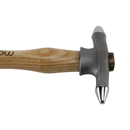 Fretz - Maker Small Embossing Hammer

The Maker Small Embossing Hammer has two round ends but they are much smaller than the Large Embossing Hammer. The smaller ends make interesting textures on smaller shapes where larger hammers would overwhelm the project.
Each hammer in the Maker line is made with a signature 420 stainless steel and have polished faces ready for use. The handles are North American ash with the logo on the handle.