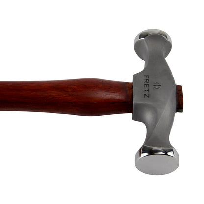 Planishing Hammer


Fretz Planishing Hammer

The Planishing Hammer is for smoothing metal. The round side is used if the metal has previous raising hammer marks and these need to be smoothed out. The flat side will refine the hammer marks from the rounded side of the Planishing Hammer to a nearly smooth finish. Made of 420 stainless steel and Padauk wood.