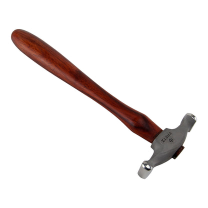 Fretz Wide Raising Hammer&nbsp;

The Wide Raising Hammer can be used to raise sheet metal into a bowl against a wooden stake or a metal T-stake. Is is also useful for raising in cylinders to form a concave shape. This hammer also makes it possible to planish subtle concave shapes. Made of 420 stainless steel and Padauk wood.