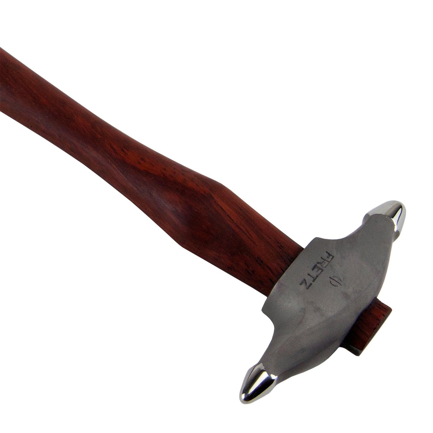 Small Embossing Hammer&nbsp;

The Small Embossing Hammer is used to form small raised areas by hammering from the inside in preparation for chasing or general shaping. This hammer leaves a very fine dimpled texture that can be greatly varied by the strength of the blow. Made of 420 stainless steel and Padauk wood.