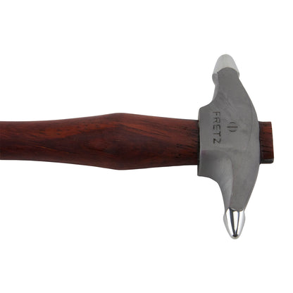 Small Embossing Hammer&nbsp;

The Small Embossing Hammer is used to form small raised areas by hammering from the inside in preparation for chasing or general shaping. This hammer leaves a very fine dimpled texture that can be greatly varied by the strength of the blow. Made of 420 stainless steel and Padauk wood.