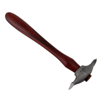 Sharp Texturing and Raising Hammer

The Sharp Texturing and Raising Hammer is for rings and other surfaces when sharp parallel hammered textures are needed. It can also be used to make extreme tight curves when raising portions of jewelry. Made of 420 stainless steel and Padauk wood.