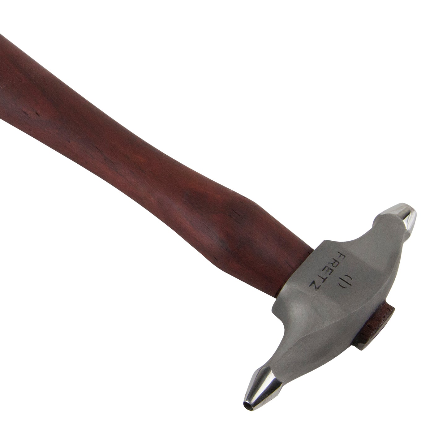 Texturing Hammer - Circle Imprints

This hammer makes a swirling texture by overlapping the blows. The more the surface is textured, the more dramatic the swirling effect. Made of 420 stainless steel and Padauk wood.