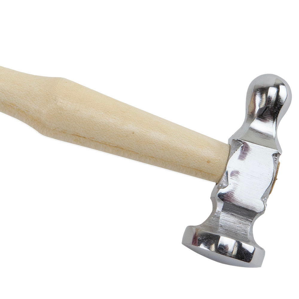 Steel Domed Chasing Hammer - Weighted 3 oz with wood handle