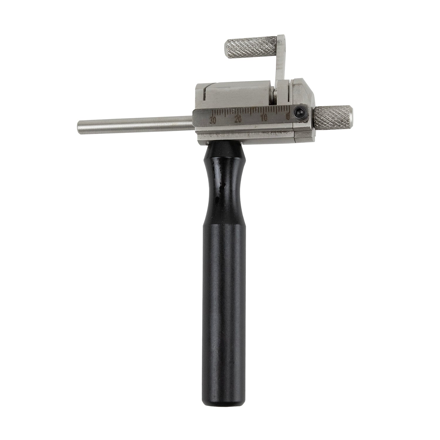 Premium Hand Held Tube Cutting Jig

Used to hold tubing or rods up to 1/8" diameter while making perfectly straight cuts. Also offers a 45° angle optional cut. Make equal cuts with the graduated scale on the side that ranges from 0 to 30mm. Overall height is 5".