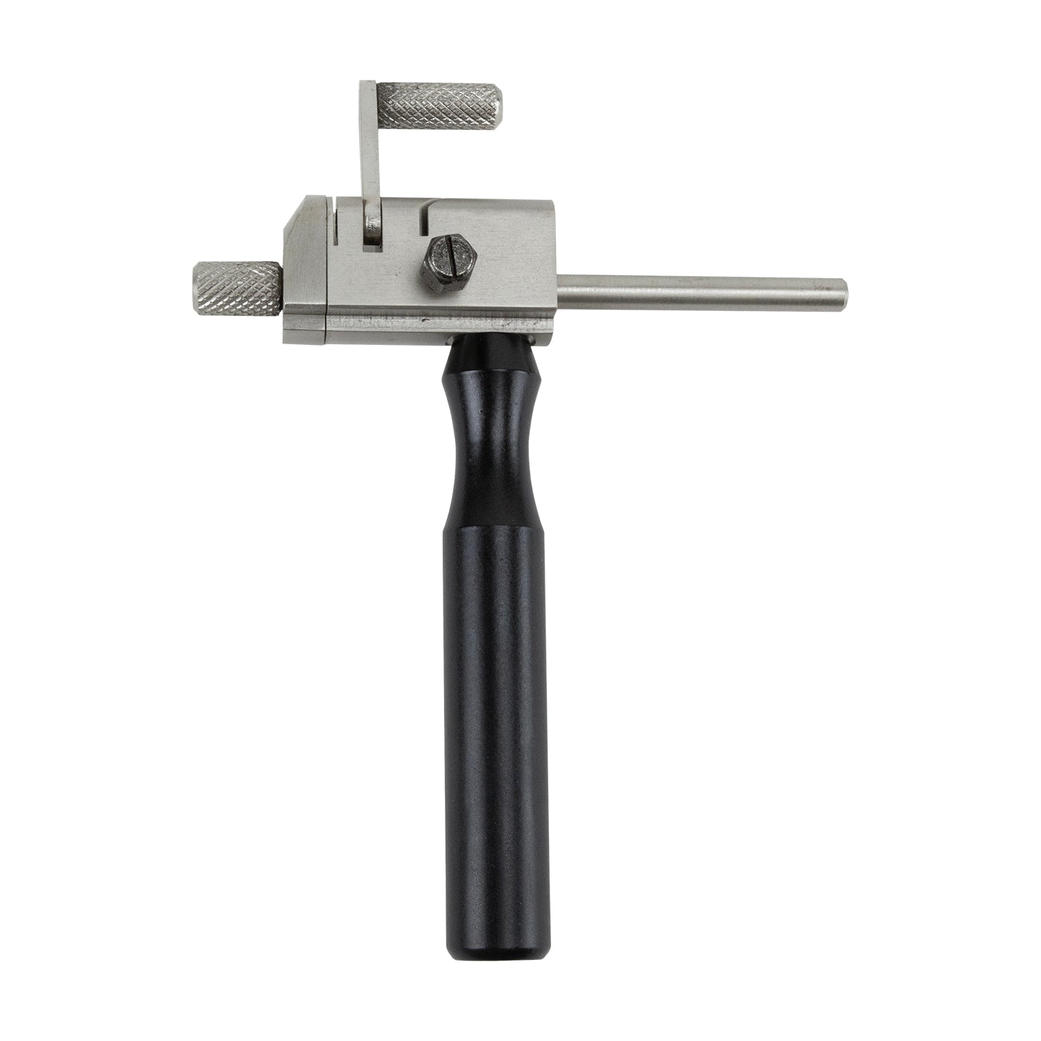 Premium Hand Held Tube Cutting Jig

Used to hold tubing or rods up to 1/8" diameter while making perfectly straight cuts. Also offers a 45° angle optional cut. Make equal cuts with the graduated scale on the side that ranges from 0 to 30mm. Overall height is 5".