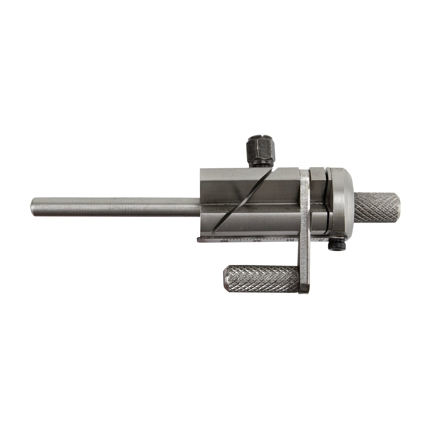 Premium Hand Held Tube Cutting Jig

Used to hold tubing or rods up to 1/8" diameter while making perfectly straight cuts. Also offers a 45° angle optional cut. Make equal cuts with the graduated scale on the side that ranges from 0 to 30mm. Overall height is 5".