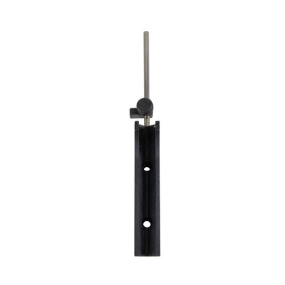 Tube Cutting Holder

Attach the tube cutting holder to your bench or held by a bench vise. Slots at the end assure straight cutting and the guide can be set for multiple cuts when doing production work.