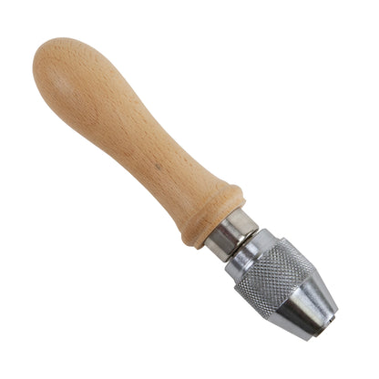 Whaley Hand Vise

This 6" hand vise from Whaley has a large ergonomic grip to make use easy and comfortable. Large knurled chuck opens from 0 - 6mm and tightens easily. It has a flat sided handle which allows the user to hold it firmly against a flat surface. Hollow from end to end, it allows extra long tube or wire to extend for ease of work.