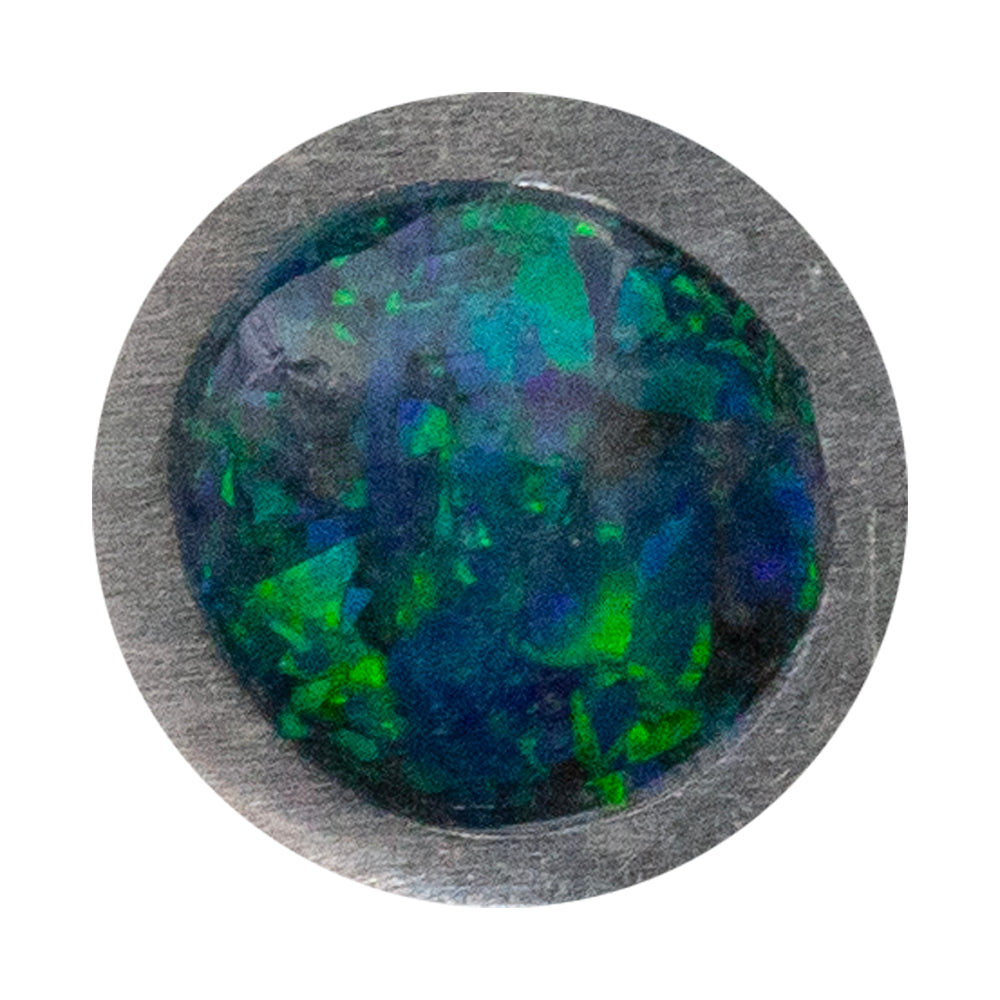 Crushed Peacock Opal Gemstone - 1g sample in silver