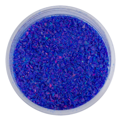 open jar of Crushed Starry Night Opal Gemstone - 1g