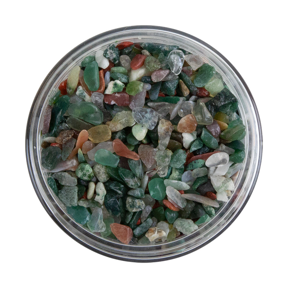 open jar of Crushed Ocean Jasper - 2.5 oz