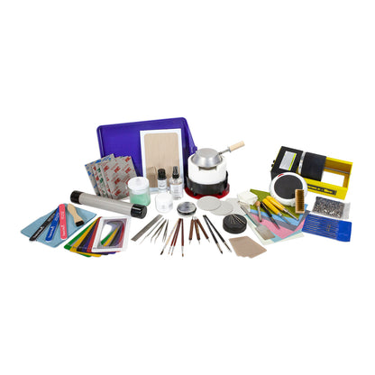 Deluxe Metal Clay Starter Tool Kit with UltraLite Studio Kiln - Cool Tools