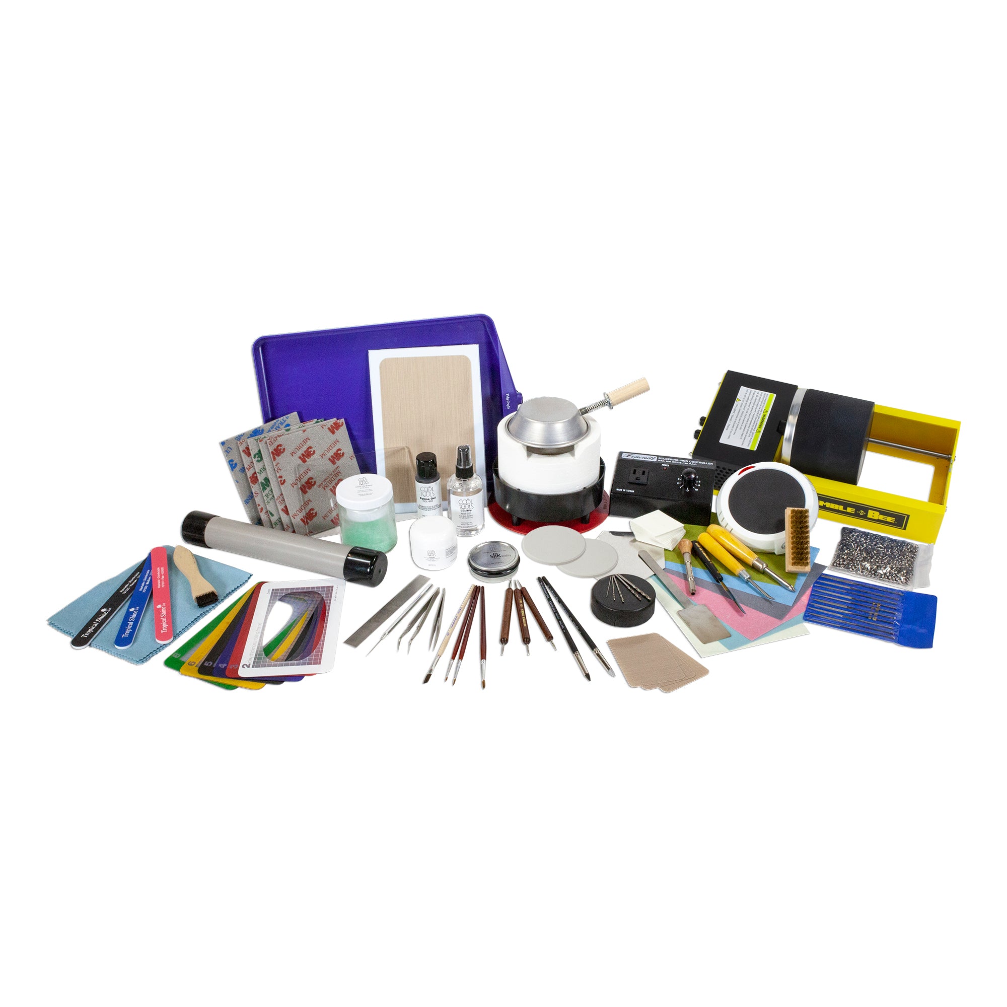 Deluxe Metal Clay Starter Tool Kit with UltraLite Studio Kiln Cool Tools