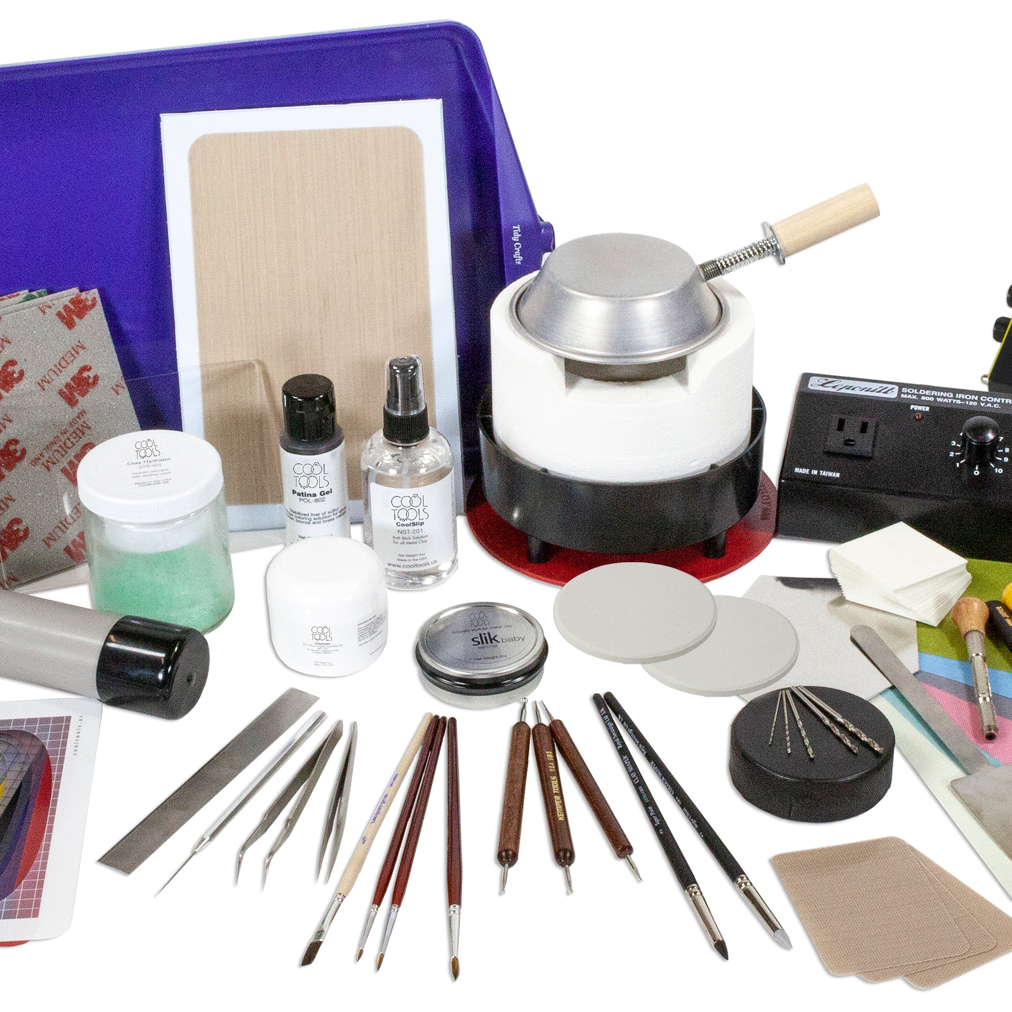 Deluxe Metal Clay Starter Tool Kit with UltraLite Studio Kiln Cool Tools