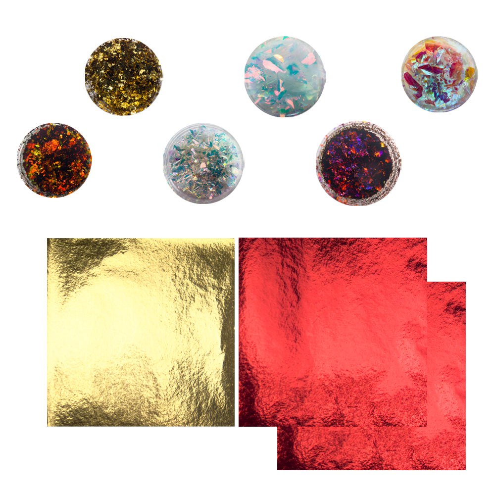 Reds:&nbsp;Lusters: Flame Red Opal, Sonoran Opal, Avalon Opal, Lustrous Gold, Picante, Imperial Orchid and foils: 1 Gold, 2 Red.