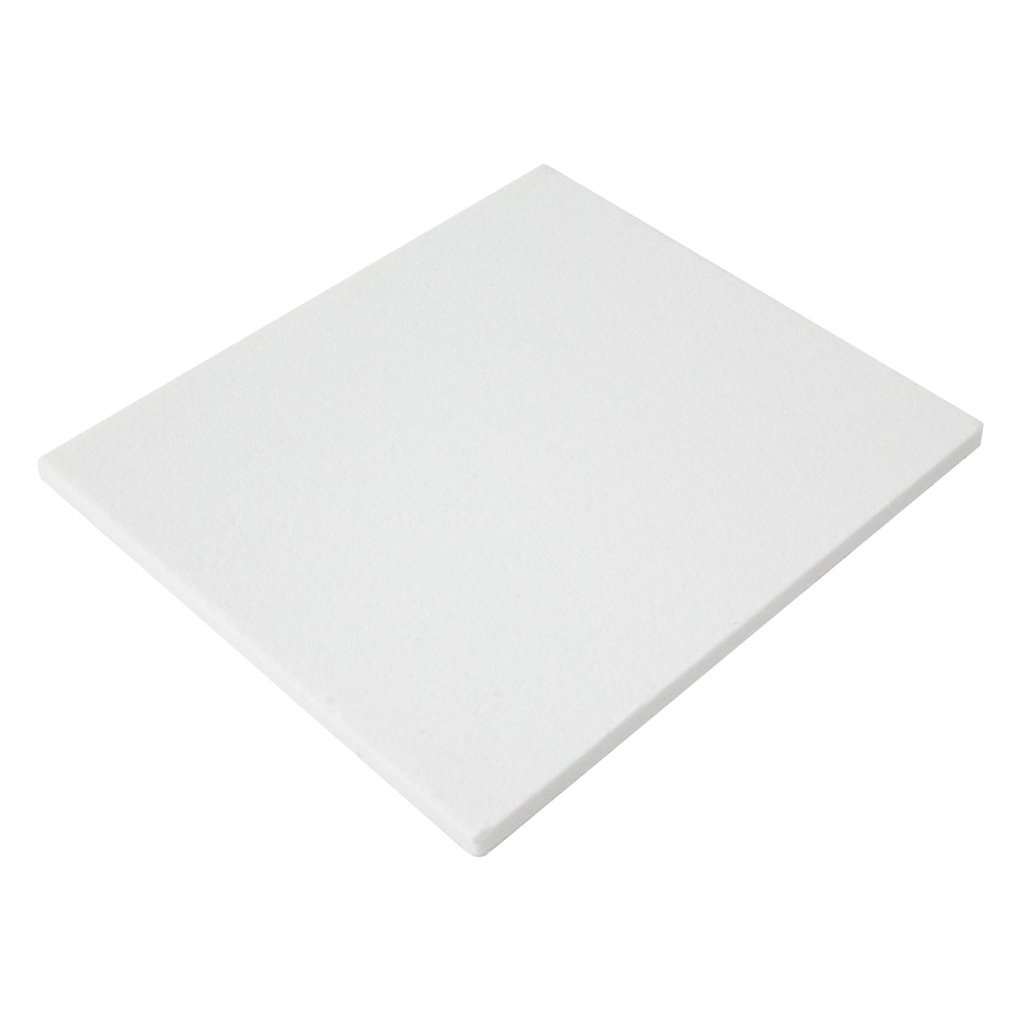 Kiln Shelf - Fiber - Hardened 6" x 6" x 1/4" The shelf is made of pressed fiber cordierite. This shelf is very soft, but it's called hard because it has a hardener on it. You can safely fire metal clay and glass on this shelf without the use of a release or shelf paper. For a lifetime kiln shelf, use a  hard ceramic kiln shelf.