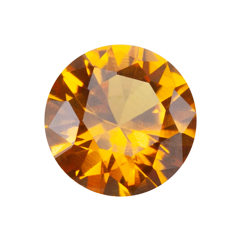 Lab Gemstone - Padparadscha Sapphire - Round 6mm Pkg/2