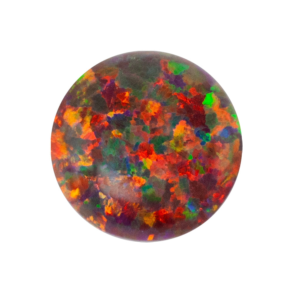 Imitation Red Opal Gemstone - Cabochon Round