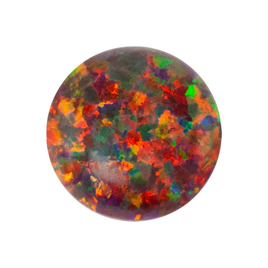 Imitation Red Opal Gemstone - Cabochon Round