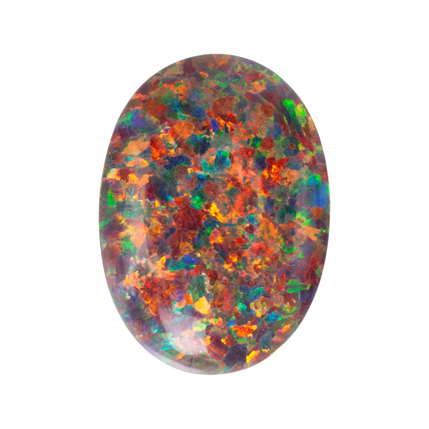 Imitation Red Opal Gemstone - Cabochon Oval 