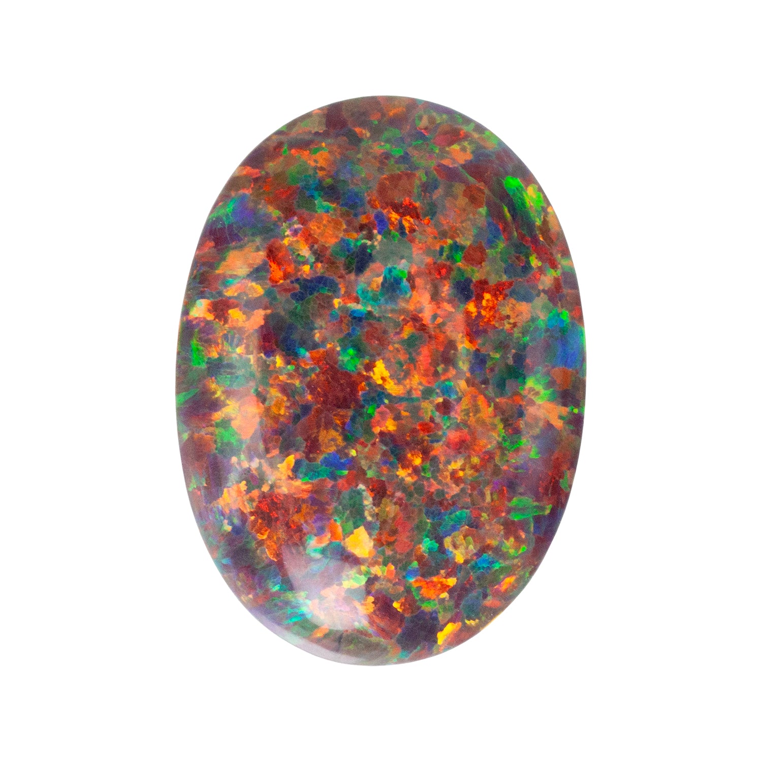 Imitation Red Opal Gemstone - Cabochon Oval 