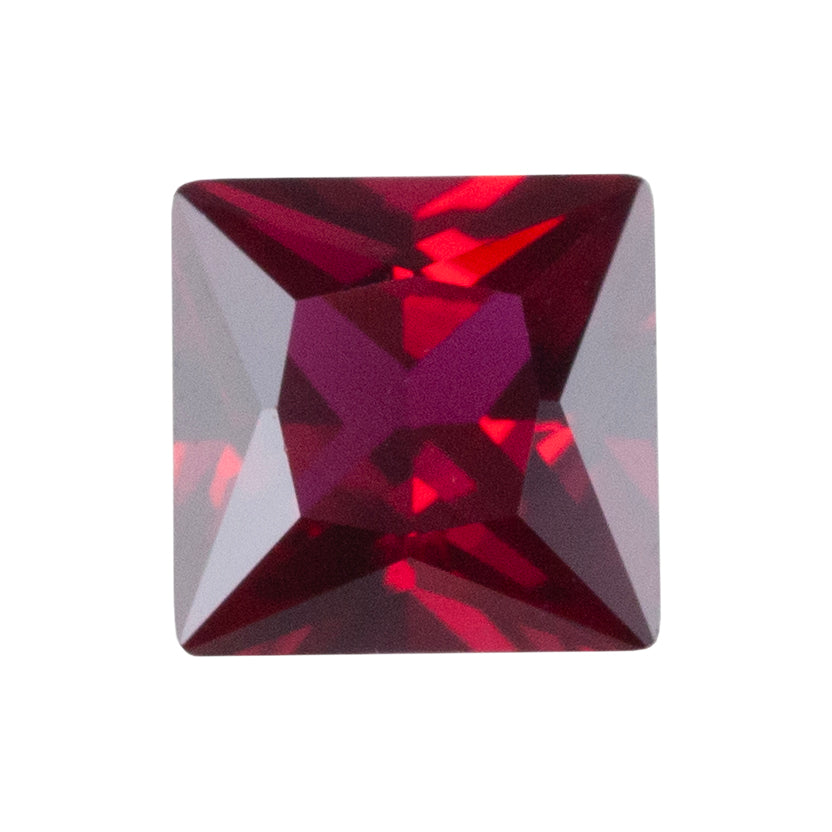 Lab Gemstone - Ruby - Square