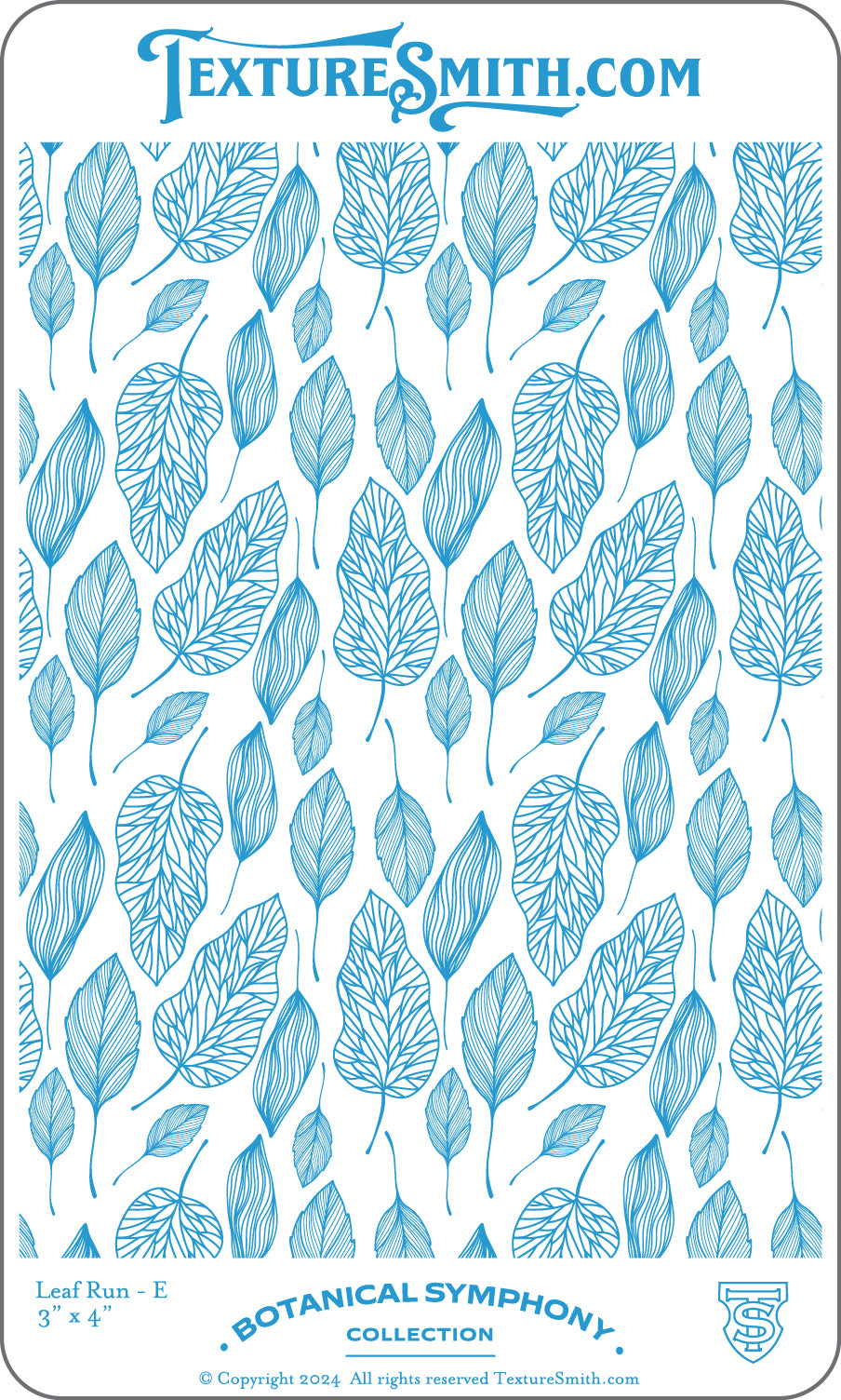 graphic TextureSmith Texture Mat - Botanical Symphony Collection - Leaf Run
