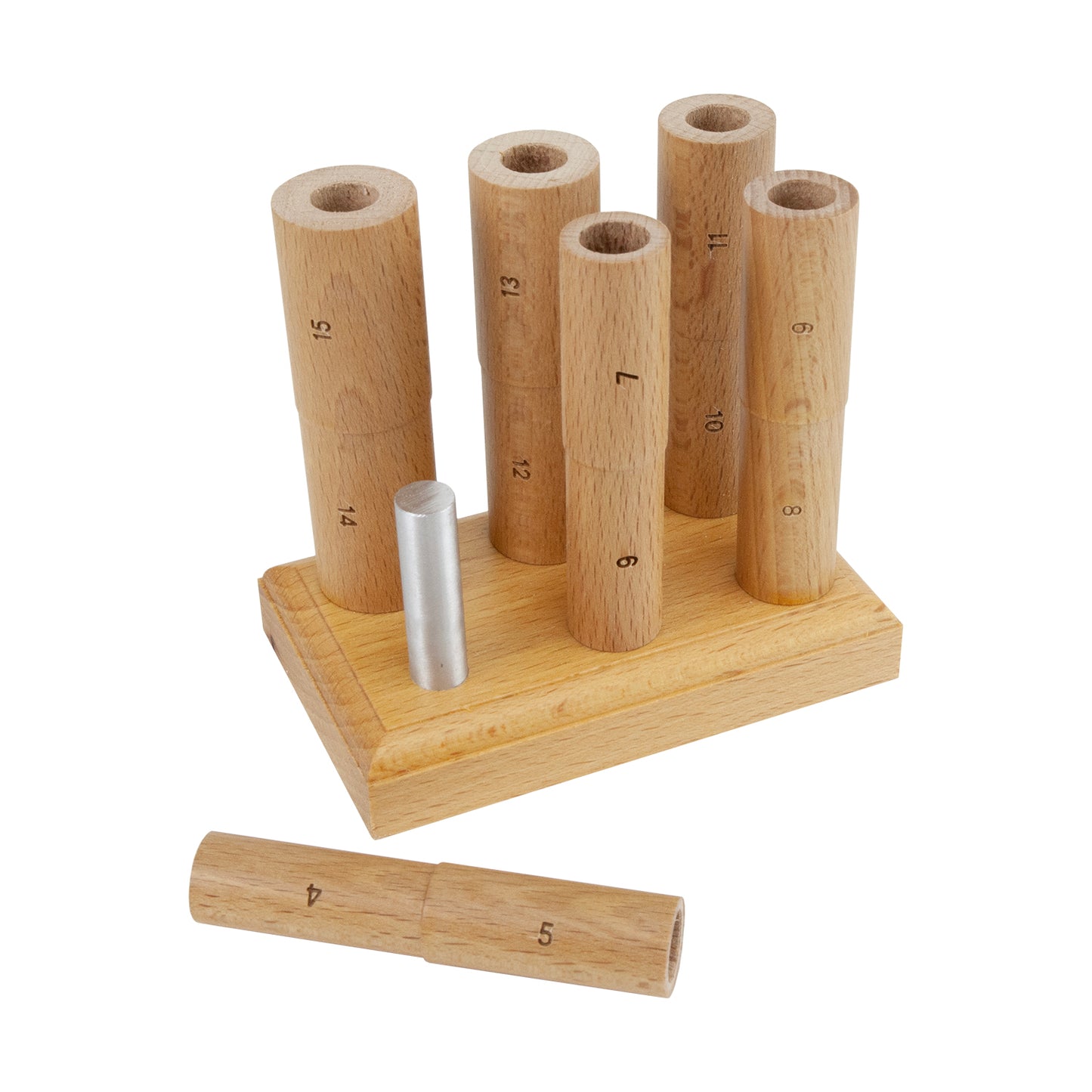 Mandrel - Ring - Wood - Whole Size with Stand
